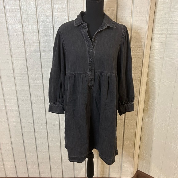 Madewell Denim Babydoll Dress, size medium. - Picture 2 of 7